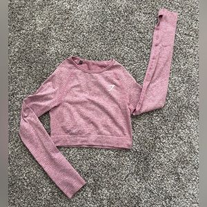 VITAL SEAMLESS GYMSHARK LONG SLEEVE CROP TOP